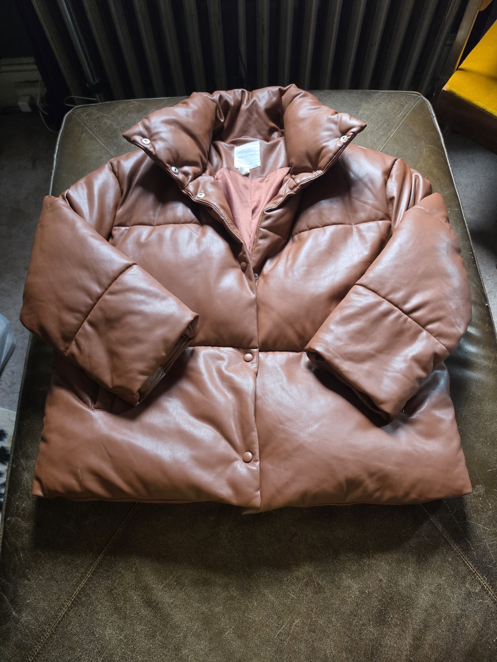 Avec Les Filles Rust Brown Puffer Coat